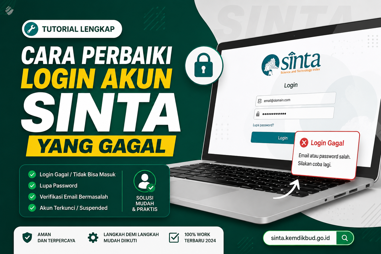 CARA LUPA PASWORD AKUN SINTA